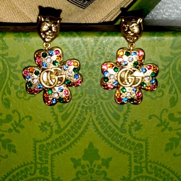 Gucci Feline Head  Earrings Authentic - Picture 12 of 16